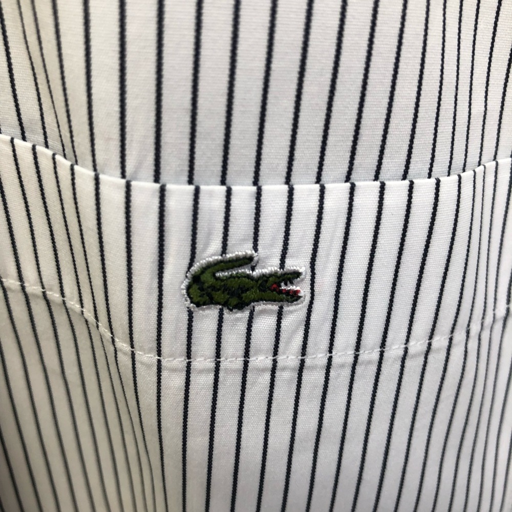 Lacoste Men's White Striped Shirt
